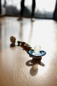pacifier on floor