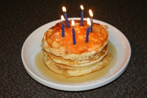 pancakes with candles