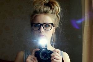 hipster with camera